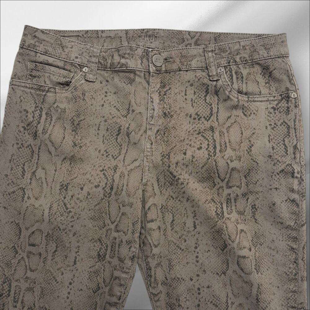 KUT Women’s 12 Brown Snakeskin Print ANKLE SKINNY Jeans
